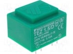 Трансформатор TEZ1.5/D/12V Трансформатор: залят; 1,5VA; 230VAC; 12V; Монтаж: PCB; IP00; 70g